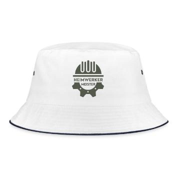 DIY Master – Proud DIY Design - Bucket Hat - white/navy - Front
