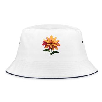 Floral arrangement summer vibe - Bucket Hat - white/navy - Front