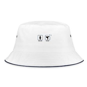 Your Aunt My Aunt Kung Fu - Bucket Hat - Weiß/Navy - Vorne