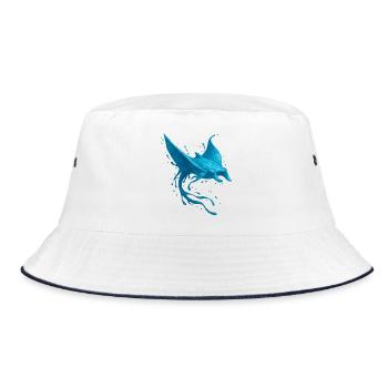 Fluid Manta - Bucket Hat - white/navy - Front
