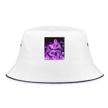 The Piety - Bucket Hat - white/navy - Front