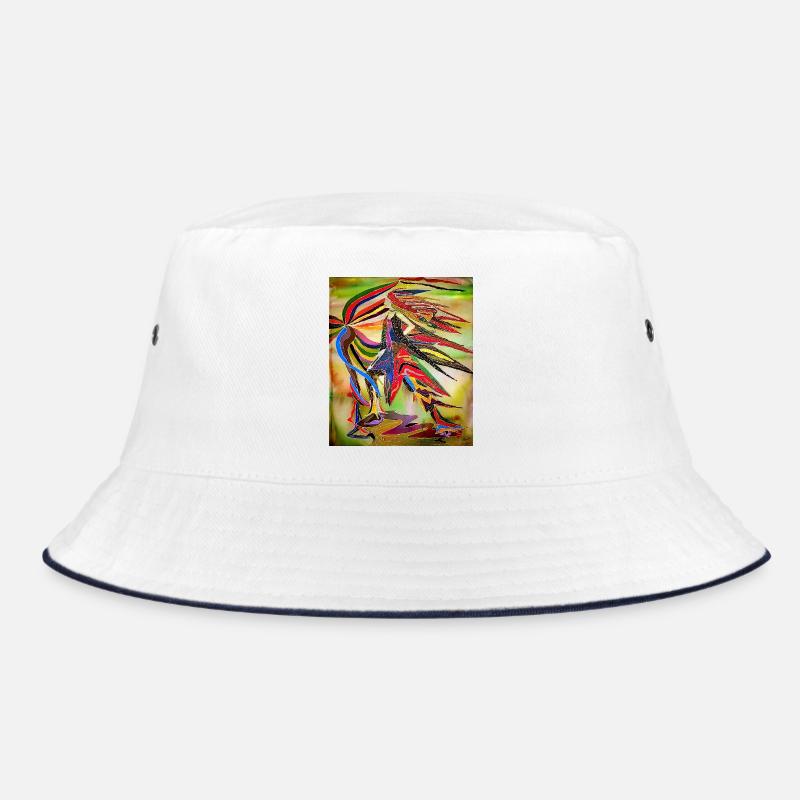 Bunter Adler in lebendiger Abstraktion Bucket Hat