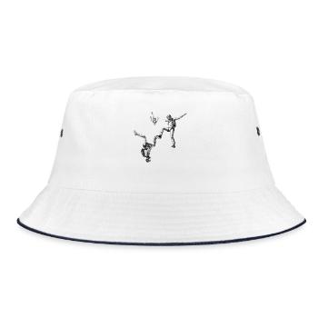 Freefly Skydiving - Bucket Hat - Weiß/Navy - Vorne