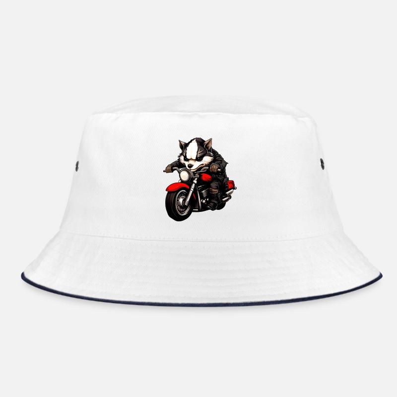 Motorradfahrer Dachs Bucket Hat