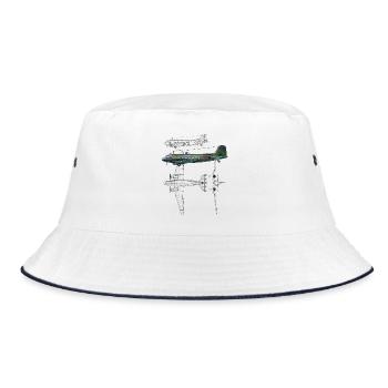 Li-2 - Bucket Hat - Weiß/Navy - Vorne