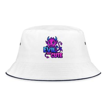 Evil? Only with an asterisk. – Magic Demon - Bucket Hat - white/navy - Front