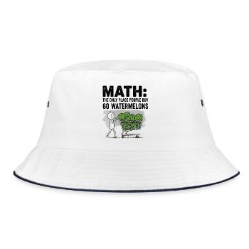 Watermelon Enthusiast Quote Design - Bucket Hat - white/navy - Front