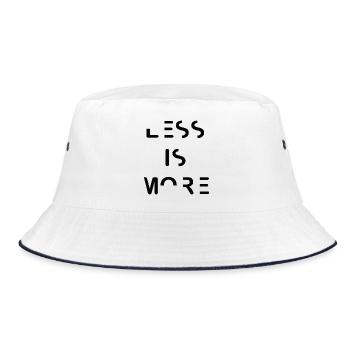 Less is more - Conception typographique minimaliste - Bob - blanc/marine - Devant