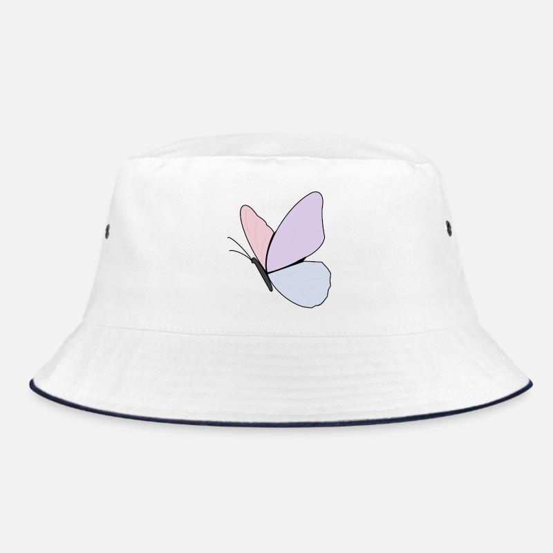 Pastel Butterfly Design Bucket Hat