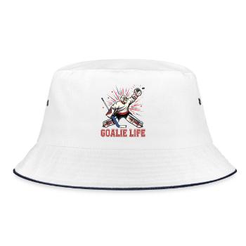 Humour Hockey Joueur Gardien Hockey - Bob - blanc/marine - Devant