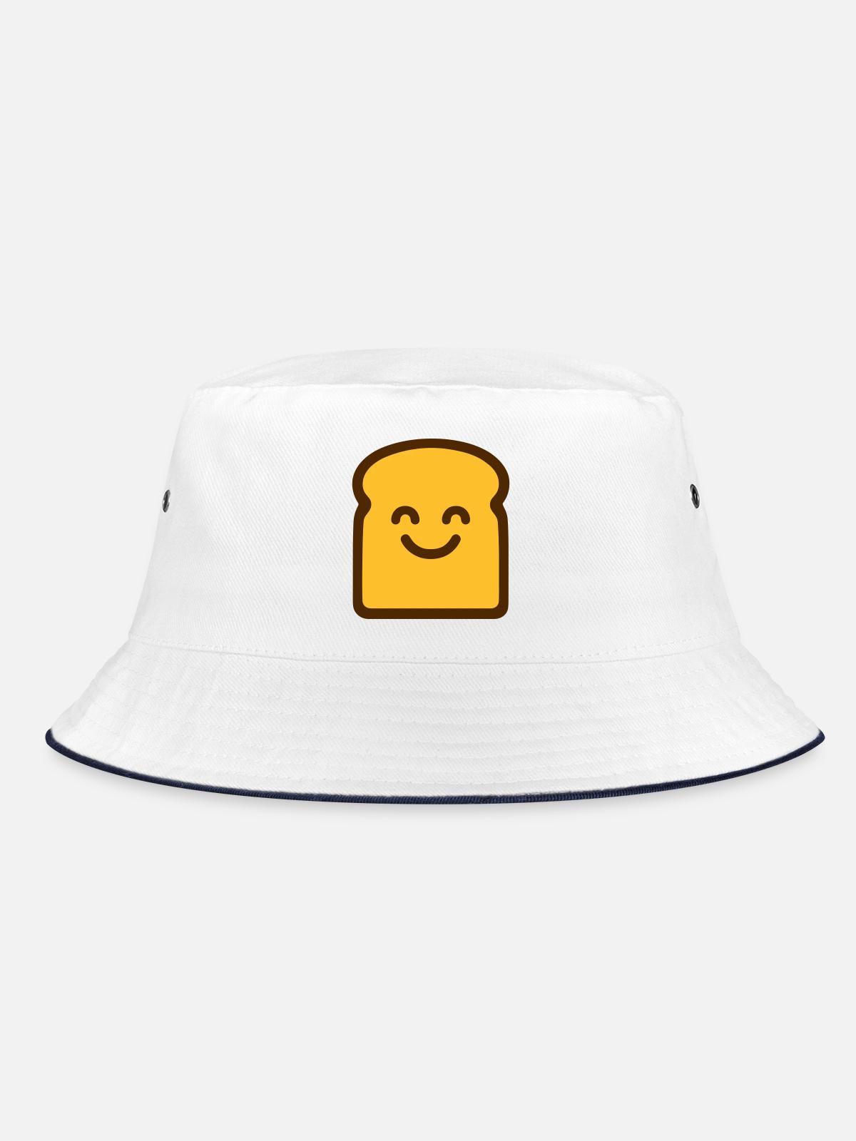 Cute Toast - Bucket Hat - white/navy - Front