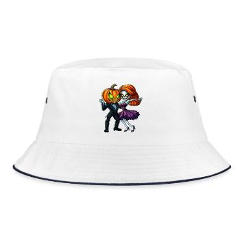 Halloween Couple :) - Bucket Hat - white/navy - Front