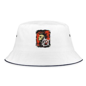Punk Rock Girl - Bucket Hat - white/navy - Front