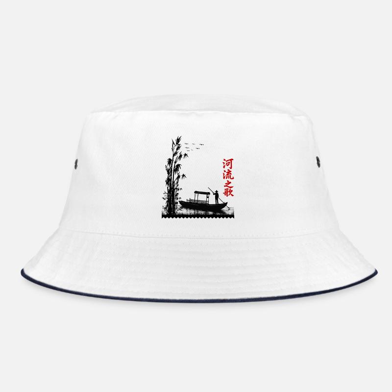 Lied vom Fluss | Natur Harmonie Silhouette Bucket Hat