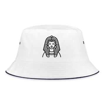 pharaoh - Bucket Hat - white/navy - Front