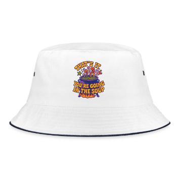 That’s It: You’re Going In The Soup - Bucket Hat - white/navy - Front