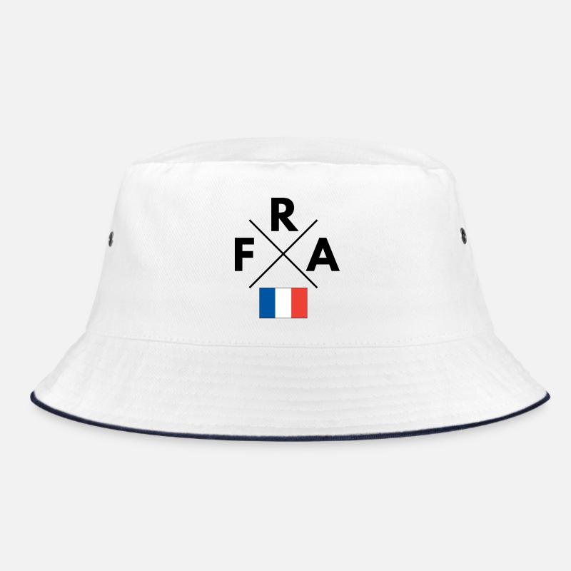 Drapeau français avec FRA - Bob - blanc/marine