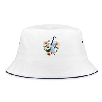 Viola Blue Floral - Bucket Hat - white/navy - Front