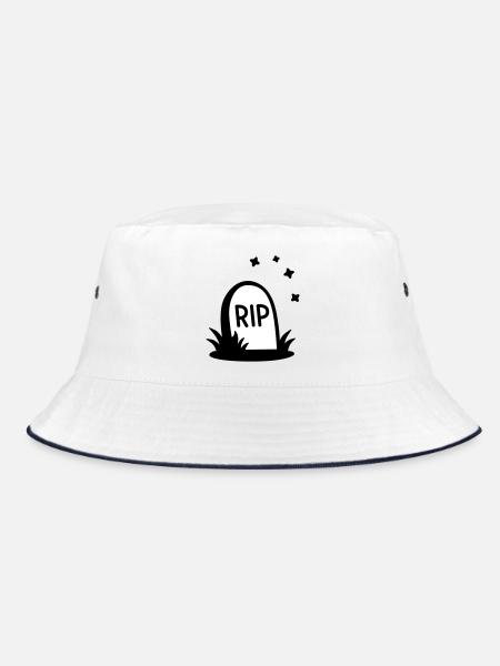 RIP Halloween Tombstone Silhouette - Bob - blanc/marine - Devant