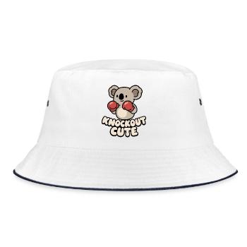 Koala Knockout Cute - Bucket Hat - Weiß/Navy - Vorne
