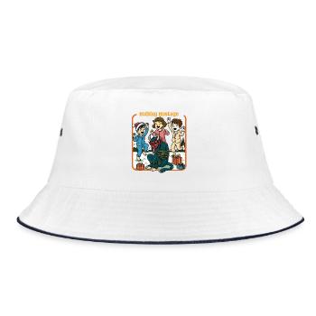 Urlaubsgeisel - Bucket Hat - Weiß/Navy - Vorne