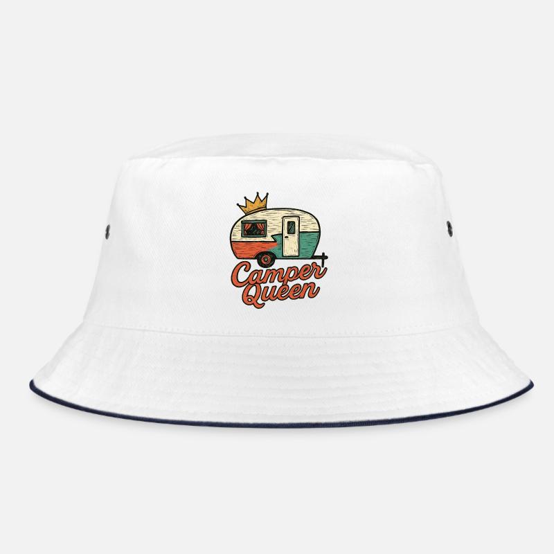Camper Queen Retro Wohnwagen Bucket Hat