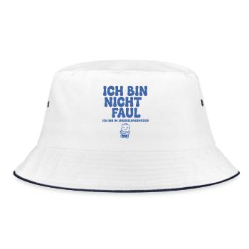 I'm Not Lazy Low Power Mode - Bucket Hat - white/navy - Front