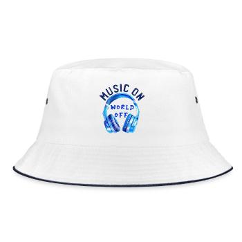 Casque « Music on - World Off » Musique - Bob - blanc/marine - Devant