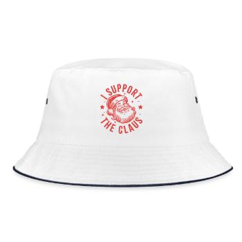 I Support the Claus - Bucket Hat - white/navy - Front