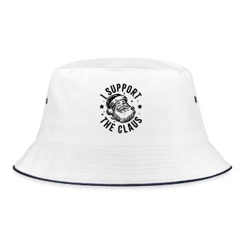 I Support the Claus - Bucket Hat - white/navy - Front