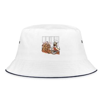 Süße Freiheit - Bucket Hat - Weiß/Navy - Vorne