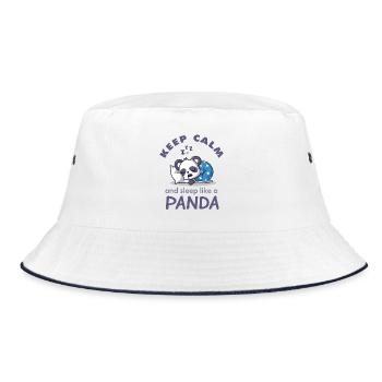 Keep Calm Panda Sleep Shirt - Bucket Hat - white/navy - Front