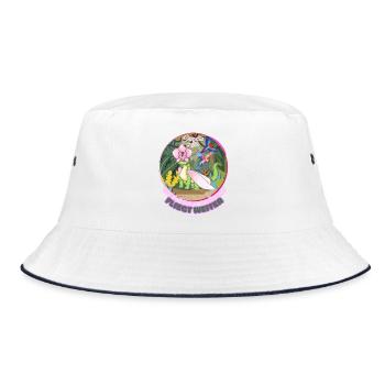 Oncydia knows that if you dream colorfully, you fly further! - Bucket Hat - white/navy - Front