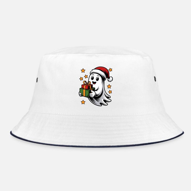 Geist mit Weihnachtsgeschenken Bucket Hat