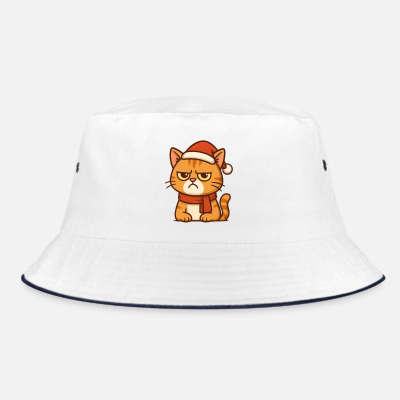 Grumpy Christmas hangover - Bucket Hat - white/navy