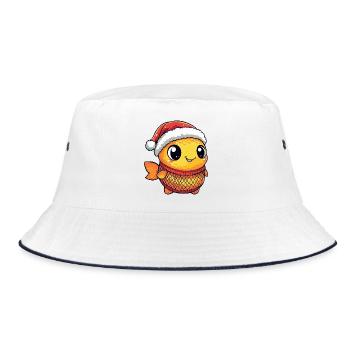Noël du poisson rouge - Bob - blanc/marine - Devant