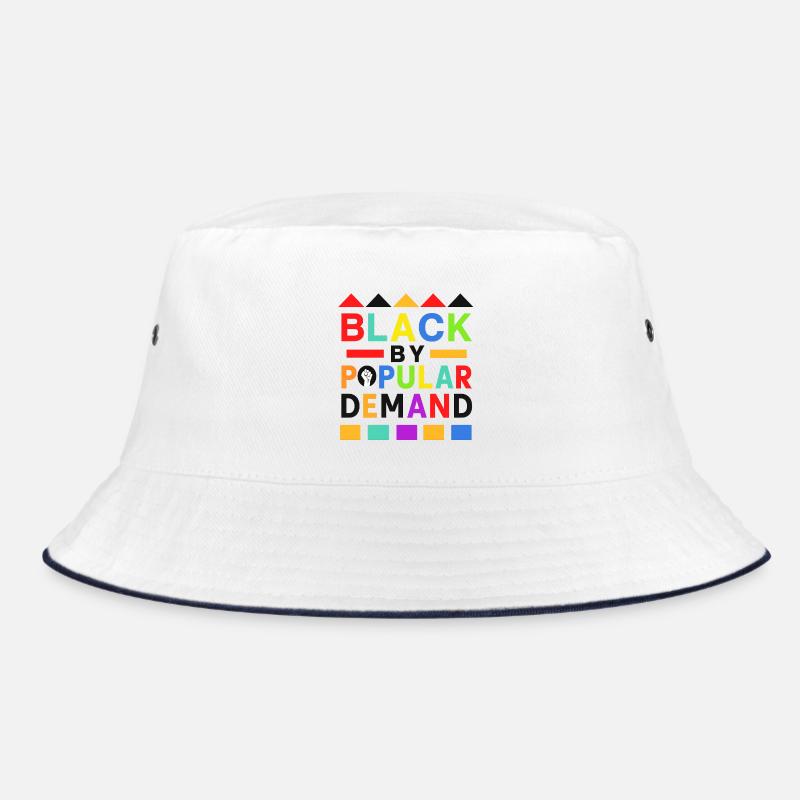 Black by Popular Demand Rainbow black lives matter - Bucket Hat - white/navy