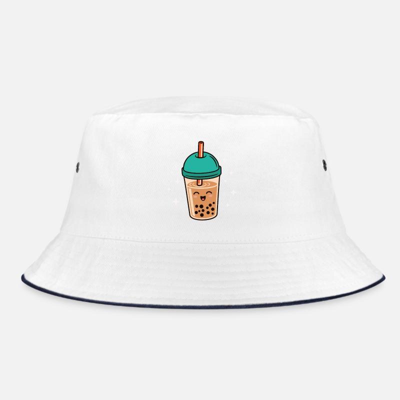 Bubble Tea Kawaii Boba Tee Milchtee Asiatisch Bucket Hat