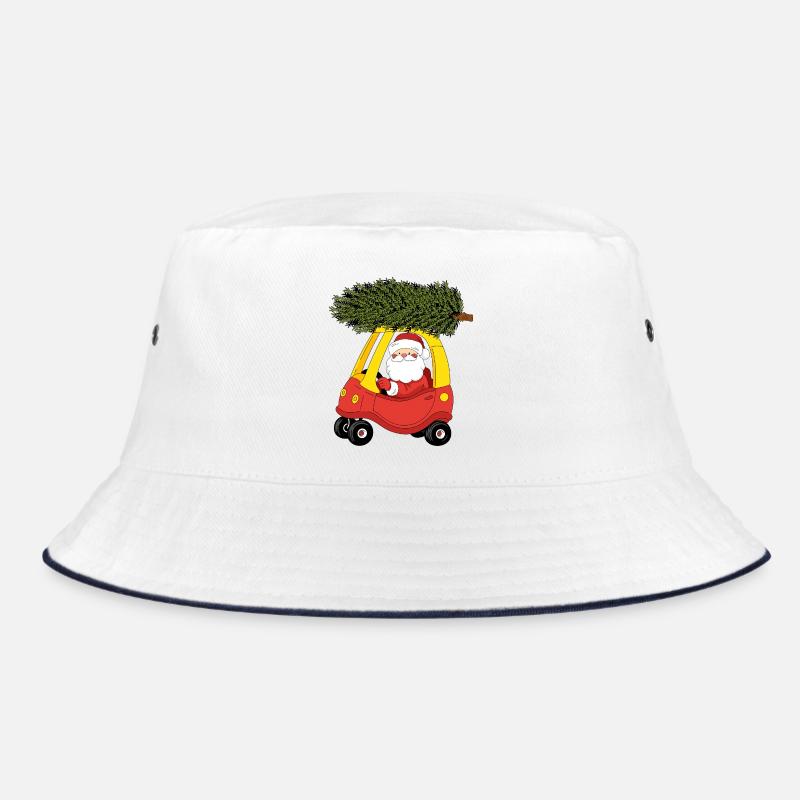 Der Weihnachtsmann trägt einen Weihnachtsbaum Bucket Hat