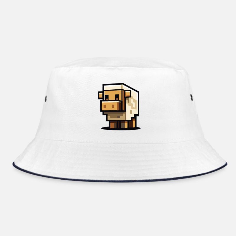 Block Sheep – Süßes Pixel Schaf Bucket Hat