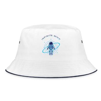 Unendlicher Geist - Bucket Hat - Weiß/Navy - Vorne