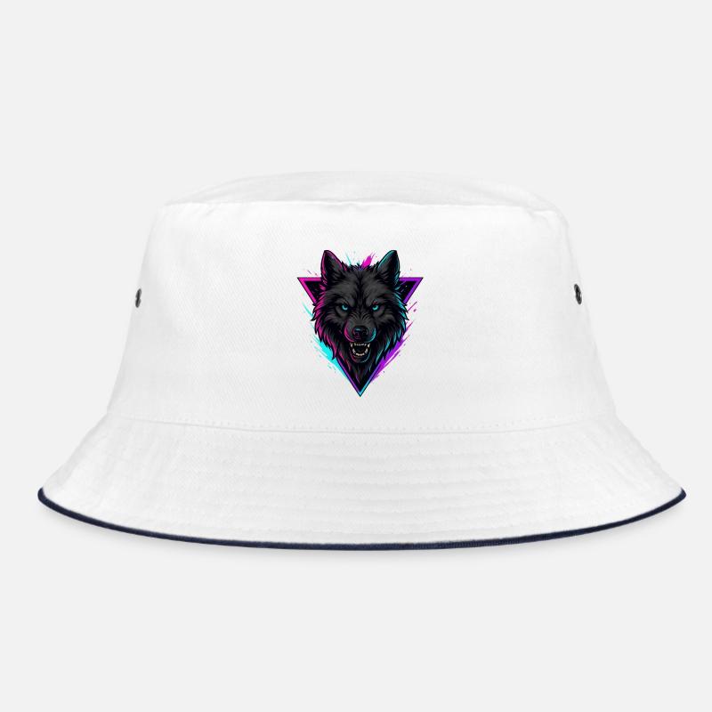 Loup néon en triangle rose violet Bob