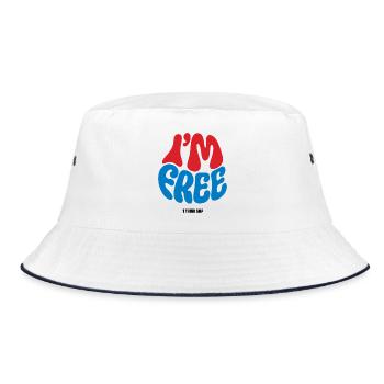 I'M FREE #1 - let's talk - Bob - blanc/marine - Devant