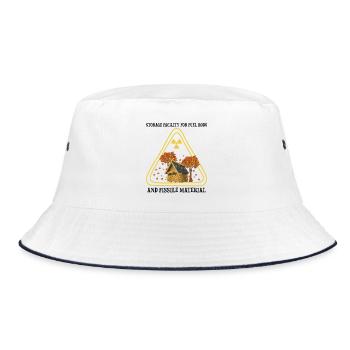 Timber storage in the radiation protection sign - Bucket Hat - white/navy - Front
