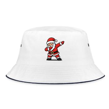 Santa Dab Dancing Comic - Bucket Hat - white/navy - Front