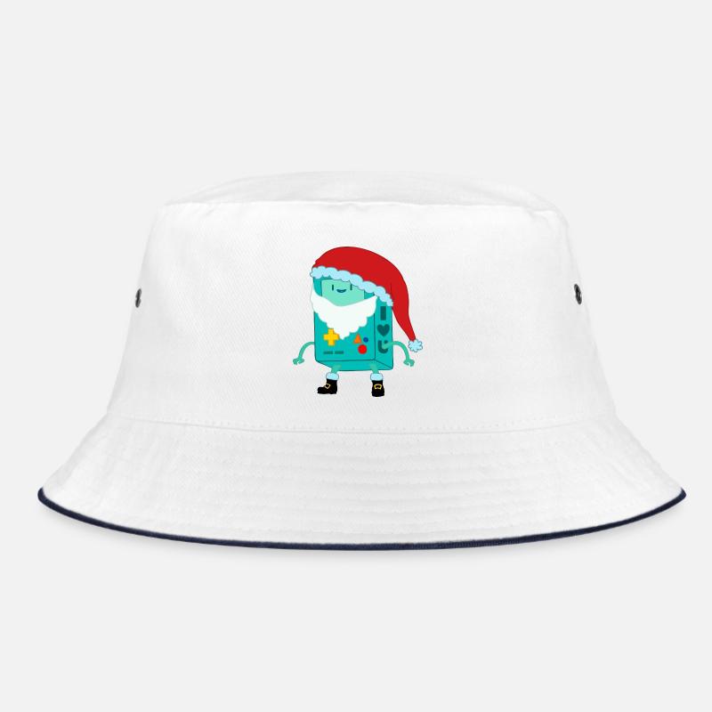 Console de jeu rétro avec un chapeau de Père Noël Bob