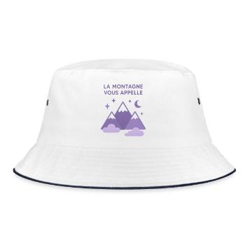 La montagne vous appelle ! Ski / Alpinisme - Bob - blanc/marine - Devant