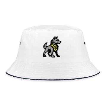 Wolf Wikinger - Bucket Hat - Weiß/Navy - Vorne