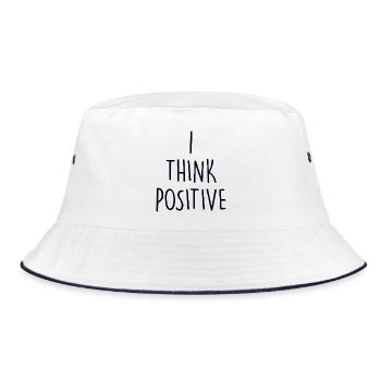 I think poitive - Bucket Hat - Weiß/Navy - Vorne
