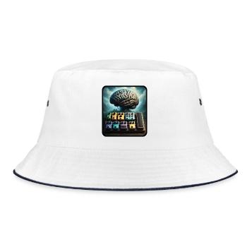PEDALBOARD TREE - sound & vision - Bucket Hat - white/navy - Front